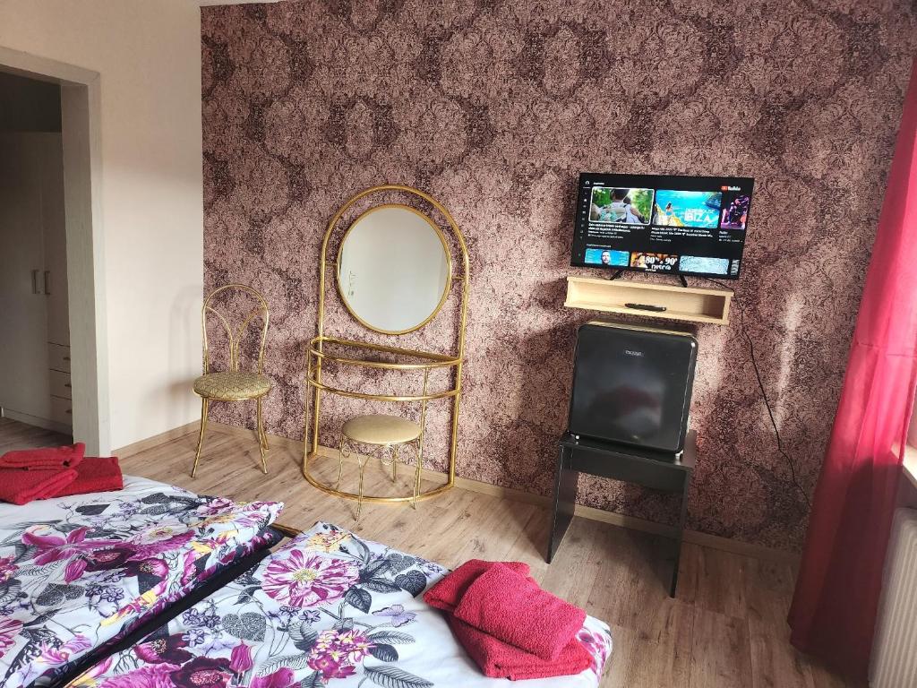 Postel nebo postele na pokoji v ubytování Gästehaus Senger