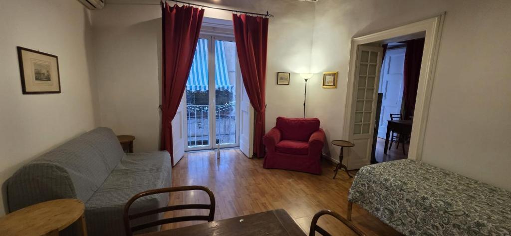A seating area at Appartamento Casa Toledo