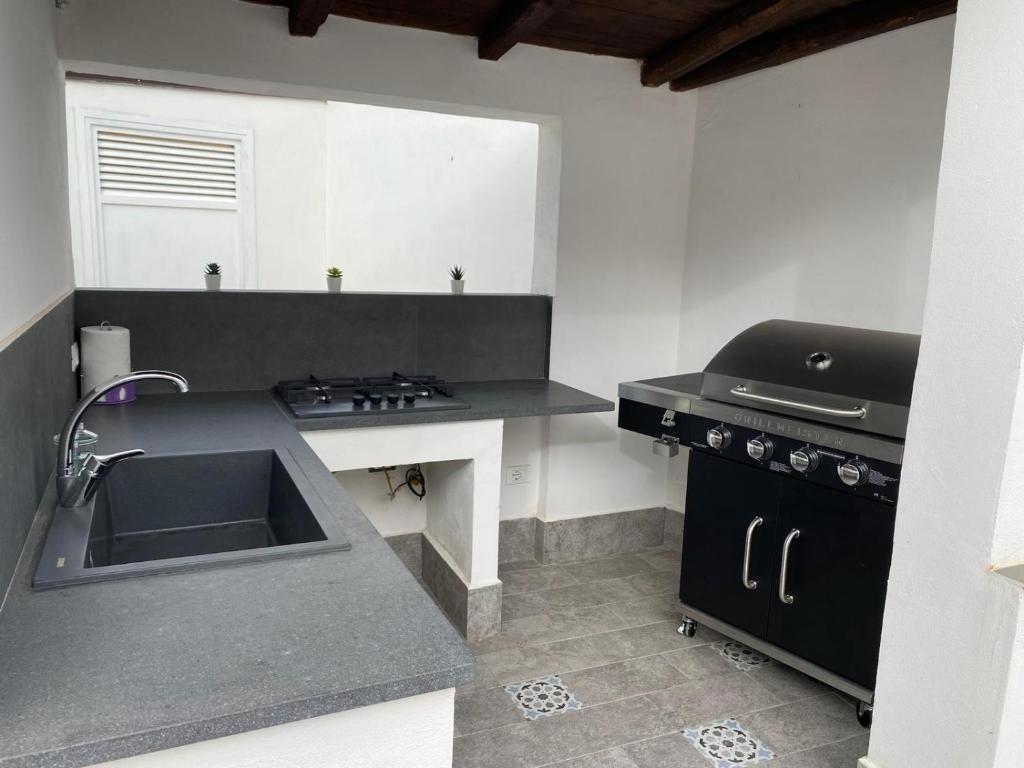 Kuchyň nebo kuchyňský kout v ubytování Villa dei Pioppi Deluxe