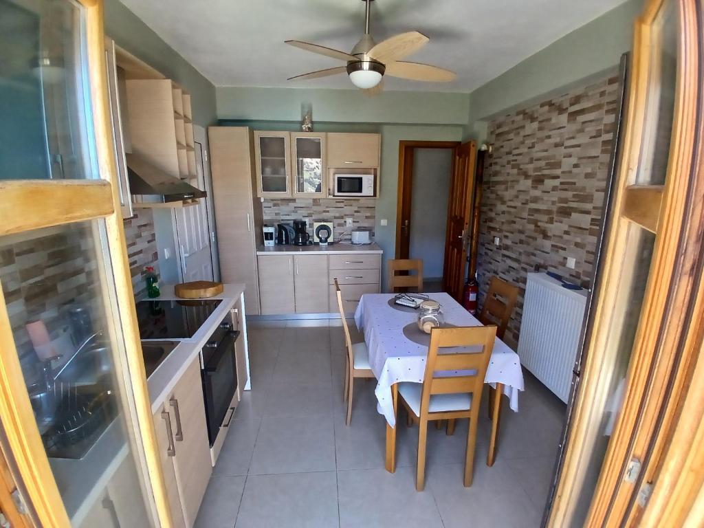 Kuchyň nebo kuchyňský kout v ubytování Villa Alexandros
