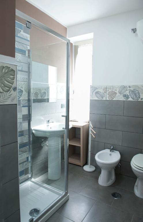 Koupelna v ubytování Hotel Riesco