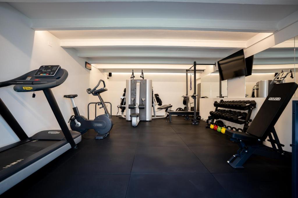Fitness centrum a/nebo fitness zařízení v ubytování Hotel Ristorante Ala d'Oro
