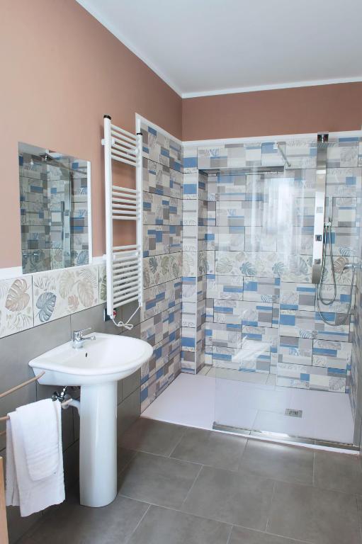 Koupelna v ubytování Hotel Riesco