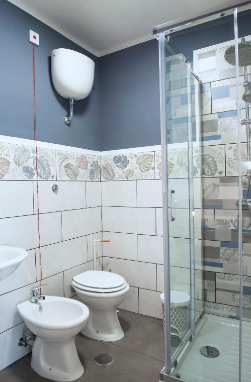 Koupelna v ubytování Hotel Riesco