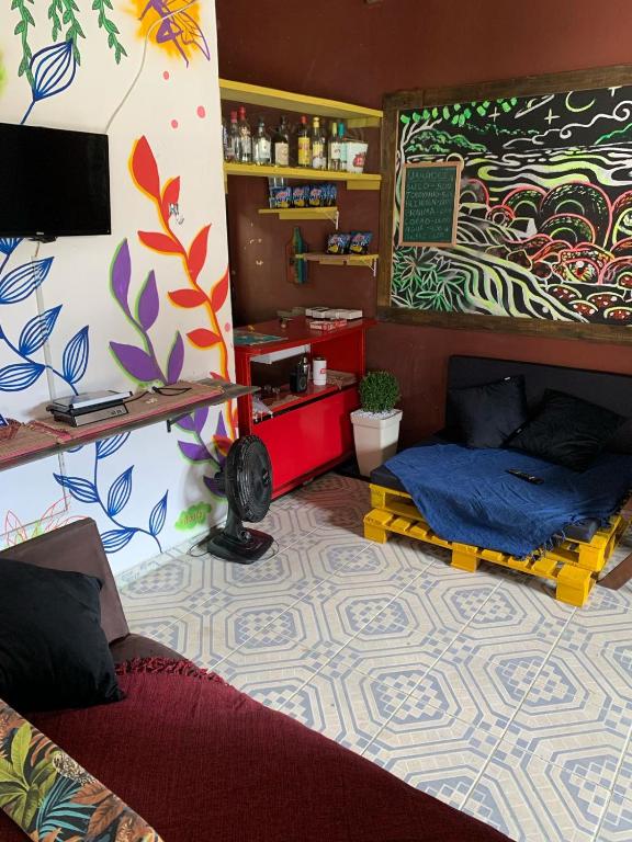 Posezení v ubytování Hostel Embaúba Paraty
