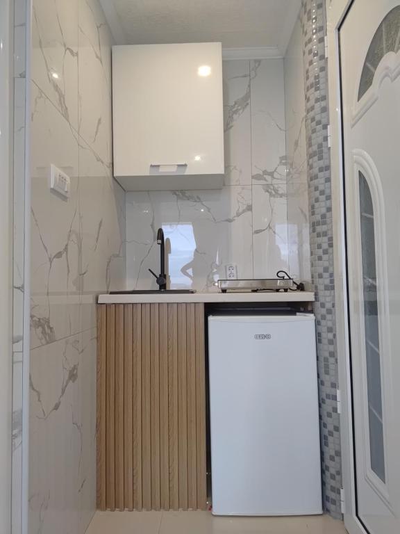 Kuchyň nebo kuchyňský kout v ubytování Becic Apartments