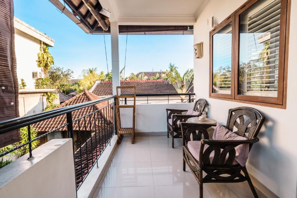 Uma varanda ou terraço em Sari Temuku Villa