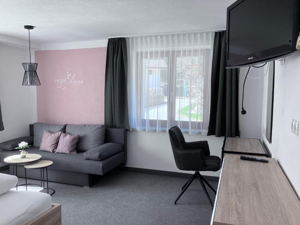 Posezení v ubytování Haus Plankensteiner