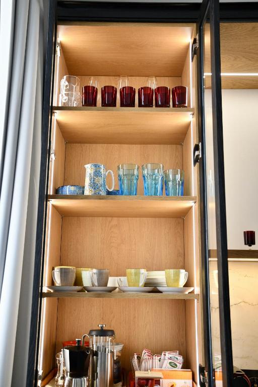 Príslušenstvo na prípravu kávy alebo čaju v ubytovaní Apartament KonDor Shekspir
