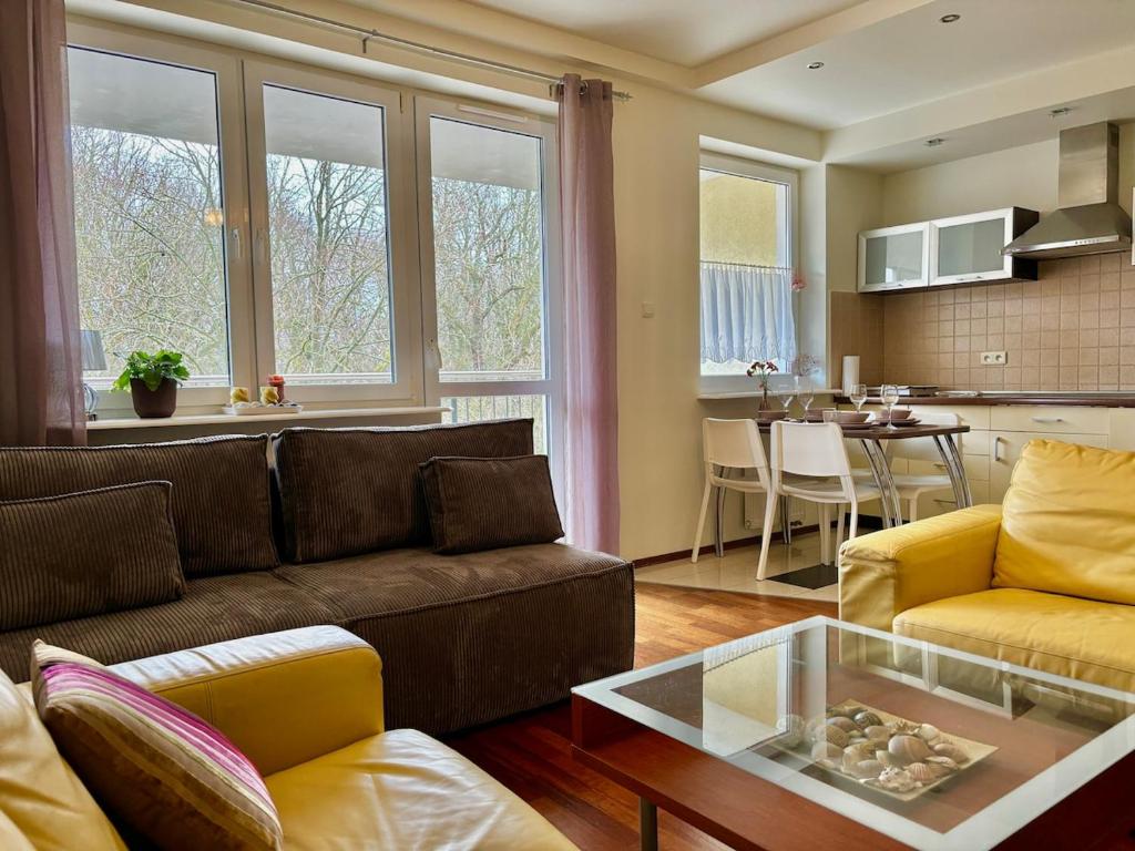 Χώρος καθιστικού στο Apartament Spacerowa blisko morza