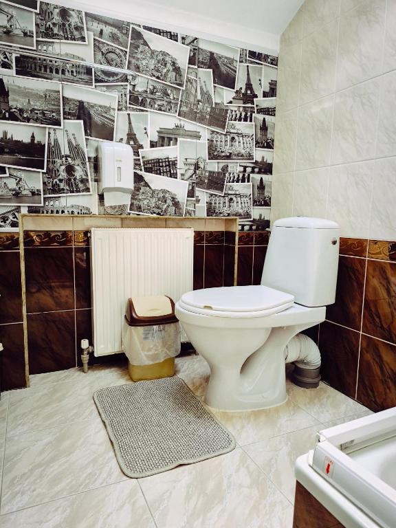 Koupelna v ubytování Hotel Delfin