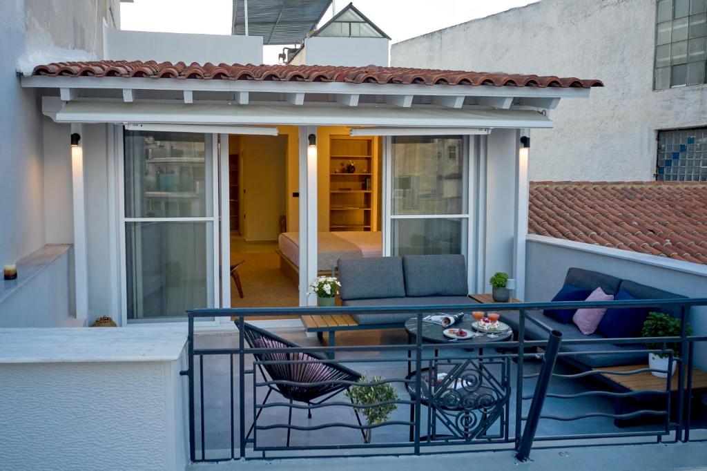 Balkón nebo terasa v ubytování Athens City Suites
