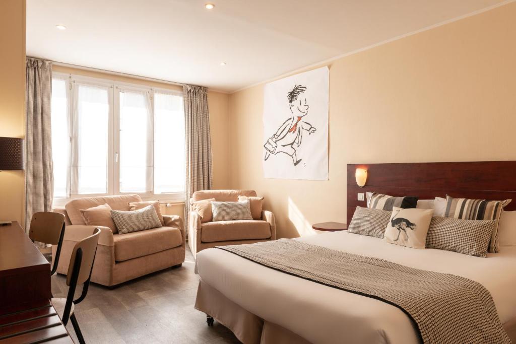 Hôtel de la Plage - Habitación Familiar Con Vista Al Jardín