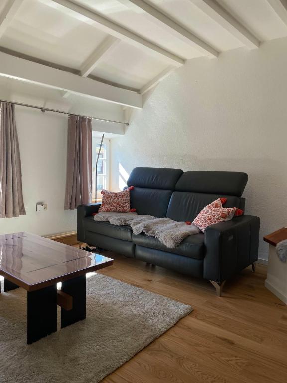 Posezení v ubytování Ferienhaus Schiefertraum