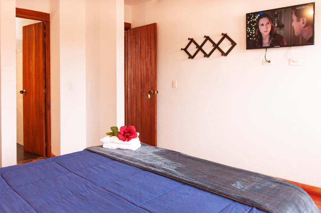 Cama o camas de una habitación en HOTEL RUTA 40 VILLA DE LEYVA