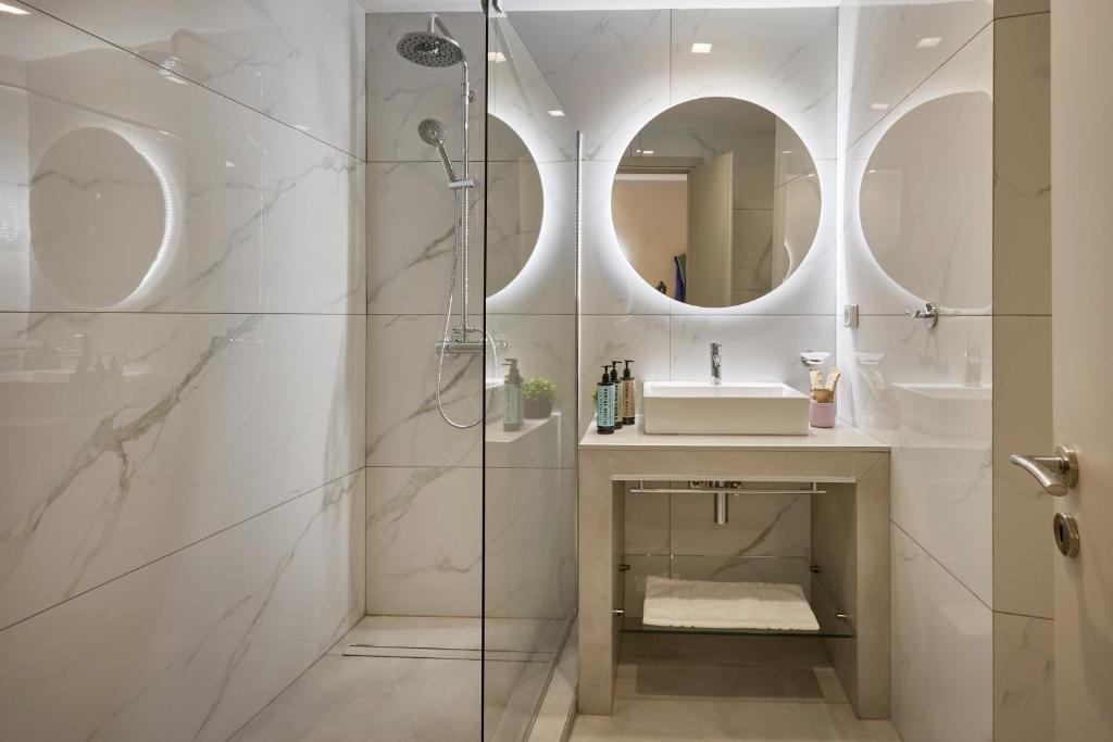 Koupelna v ubytování Athens City Suites