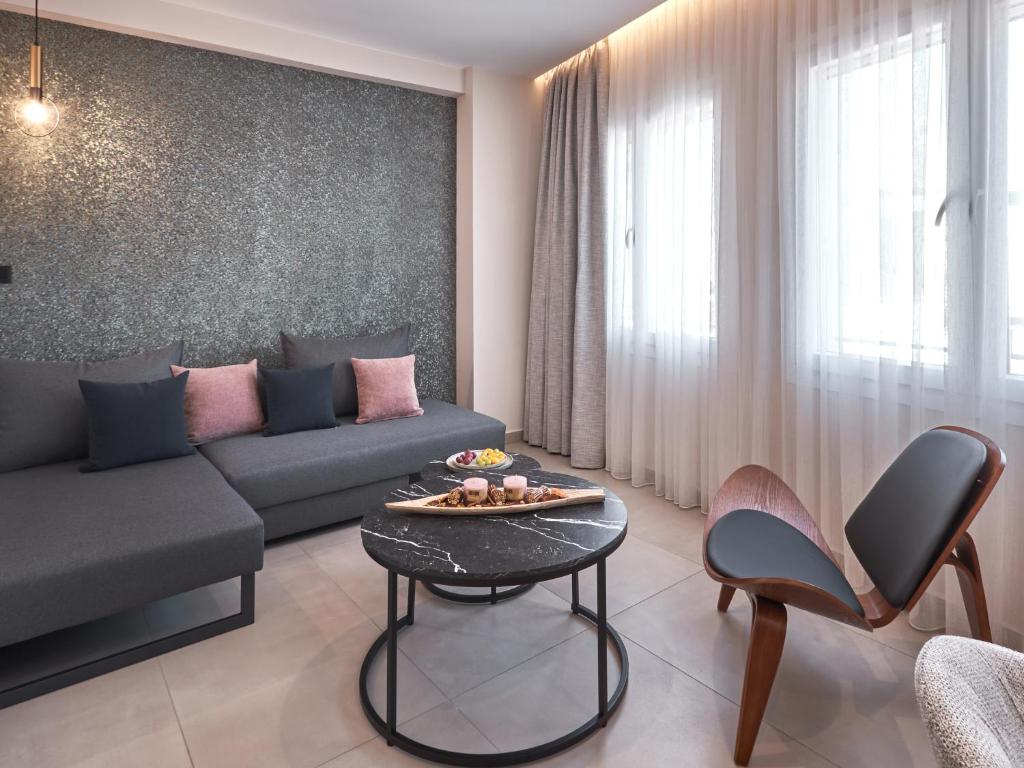 Posezení v ubytování Athens City Suites