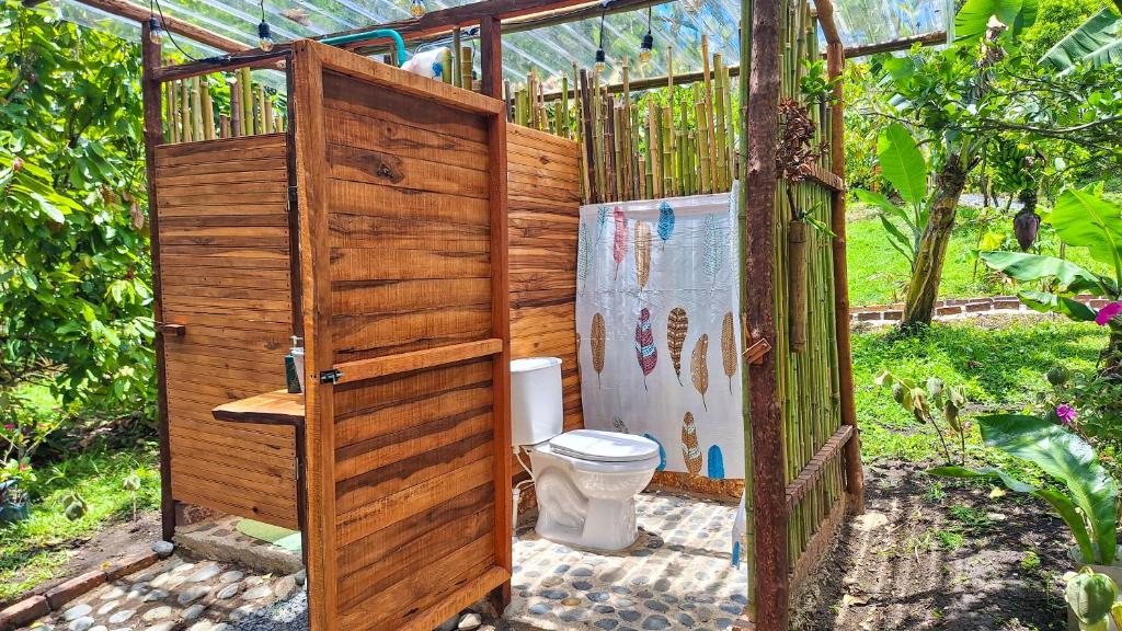 Koupelna v ubytování Jardin del Sol Ecoglamping SAS