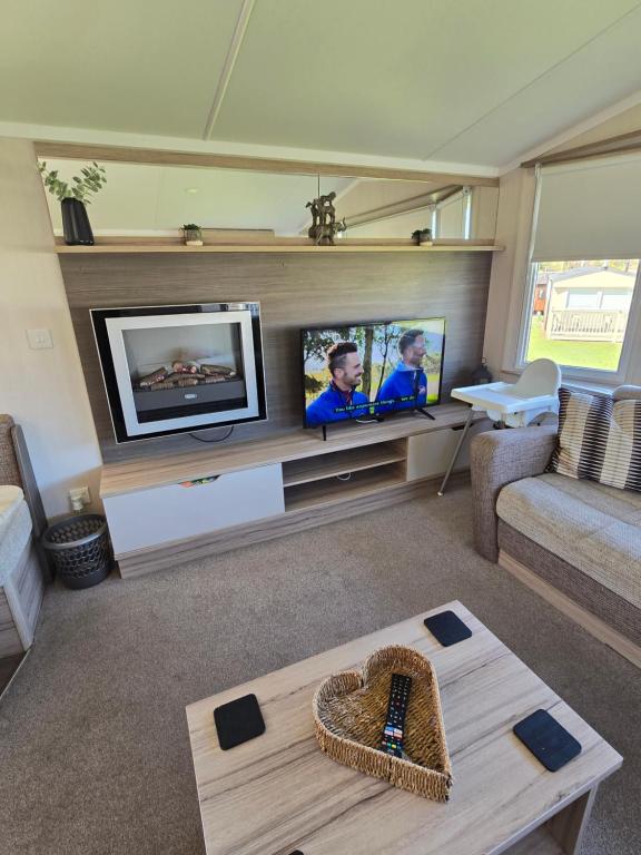TV a/nebo společenská místnost v ubytování Seton Sands Holiday Home
