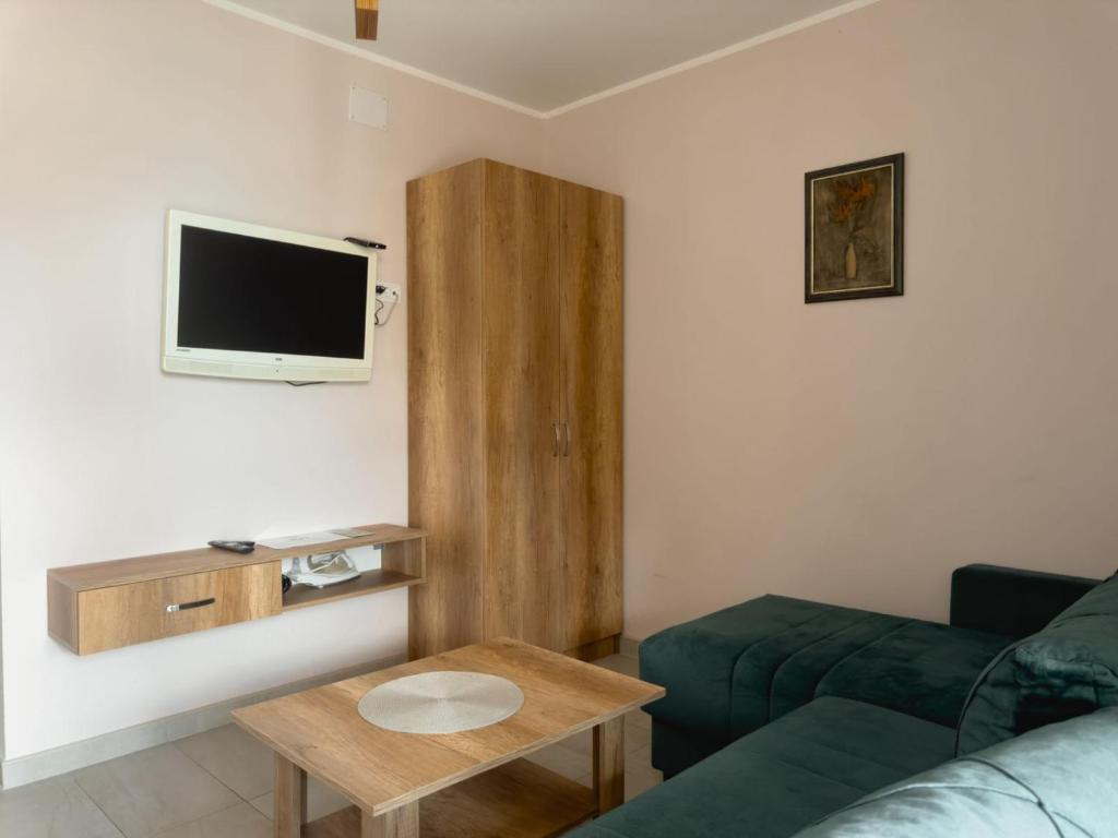 TV a/nebo společenská místnost v ubytování Apartmani AquaMarine