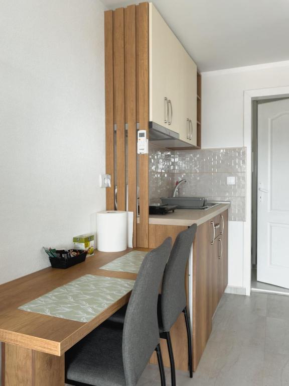 Kuchyň nebo kuchyňský kout v ubytování Apartmani AquaMarine