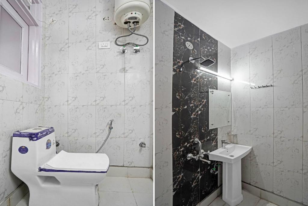 Koupelna v ubytování Hotel O Raj Residency