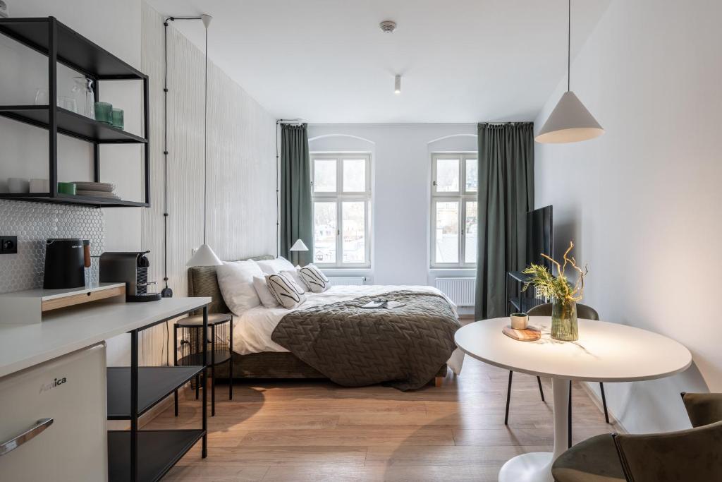 Posezení v ubytování Graudenz - Cozy Apartments