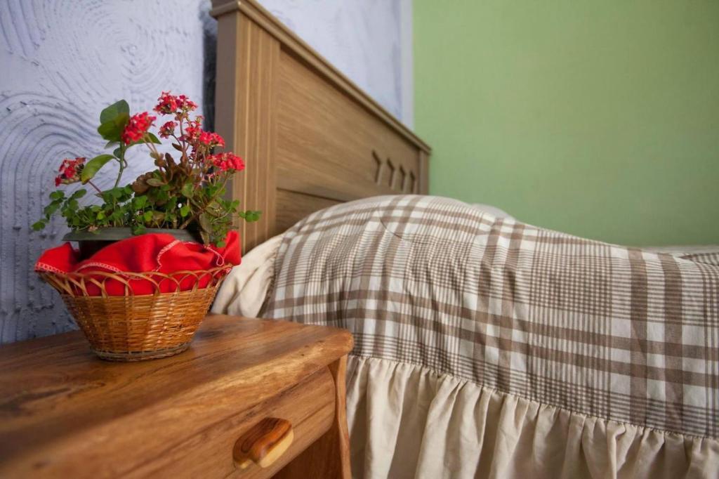 Postel nebo postele na pokoji v ubytování Pousada na trilha das artes