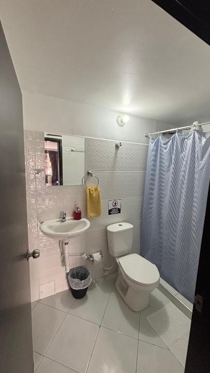 Koupelna v ubytování Hotel Casa Luna