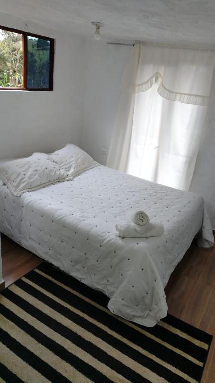 Postel nebo postele na pokoji v ubytování CABAÑAS ALASKA