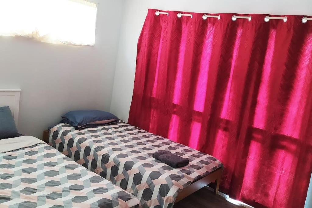 2 Double Beds, 1 Single Bed, 1 Double Sofa Bed in a small 1 bedroom and 1 lounge Studio No Kitchen Only fridge, microwave - Resim 11