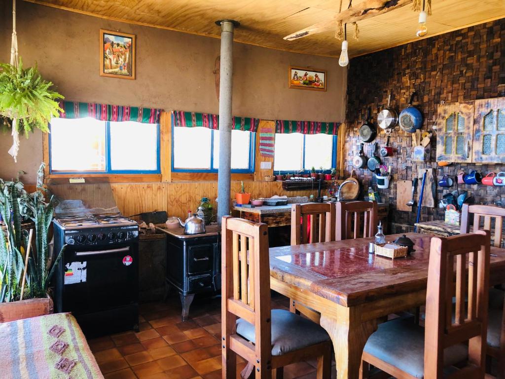 Restaurace v ubytování Refugio Mamalluca