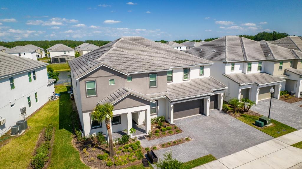 an aerial view of a row of houses at The Bling Estate in Kissimmee