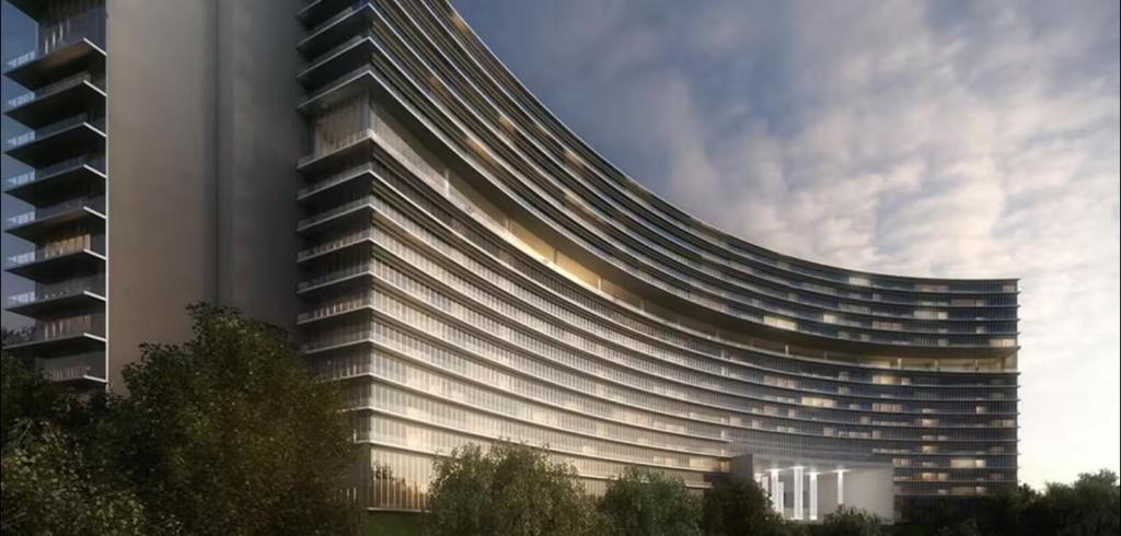 a tall building with a lot of windows at Departamento Prestigio 97 in Guadalajara