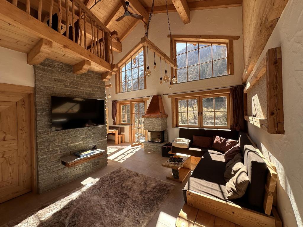 Posezení v ubytování Chalet am Bachl 2