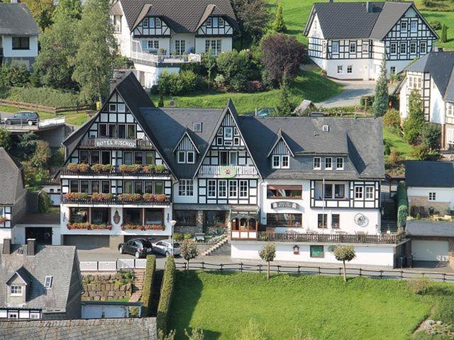 an aerial view of a large house at Hotel Bischof in Schmallenberg