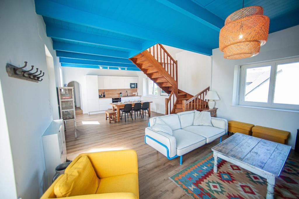 Χώρος καθιστικού στο Nice house with south-facing terrace