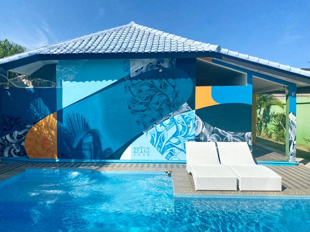 Bazén v ubytování Blue Coco nebo v jeho okolí