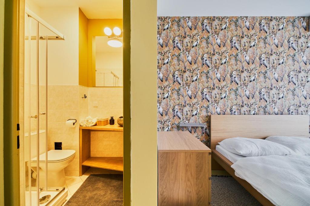 Koupelna v ubytování Hostel Prazacka