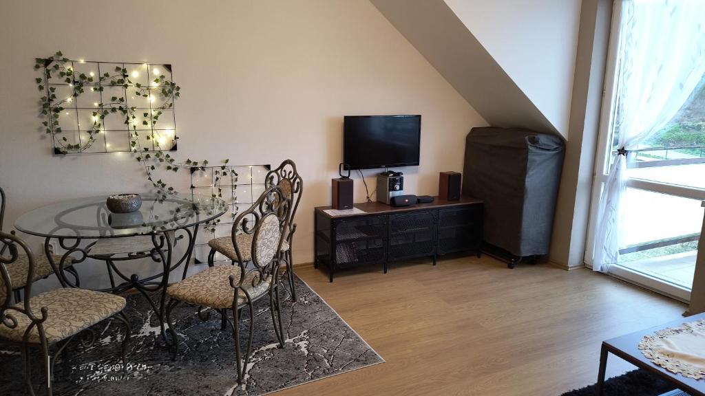 TV a/nebo společenská místnost v ubytování Apartman Paula 1