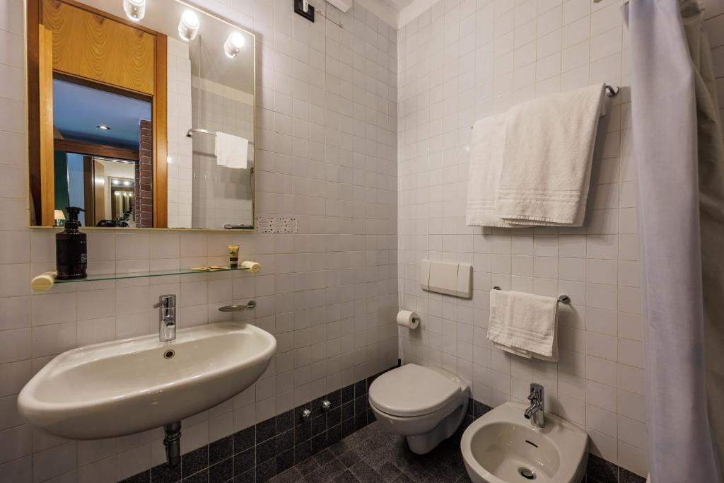 Koupelna v ubytování Hotel alla Grotta