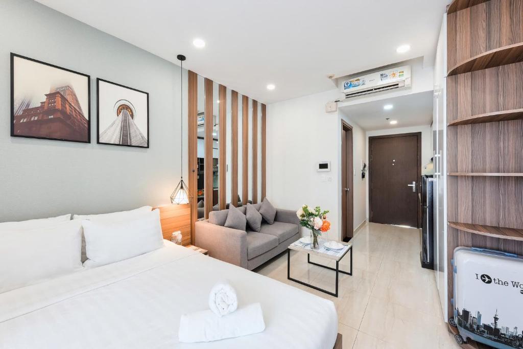 Posezení v ubytování Awesome Rivergate Apartment - CBD in Hcm City