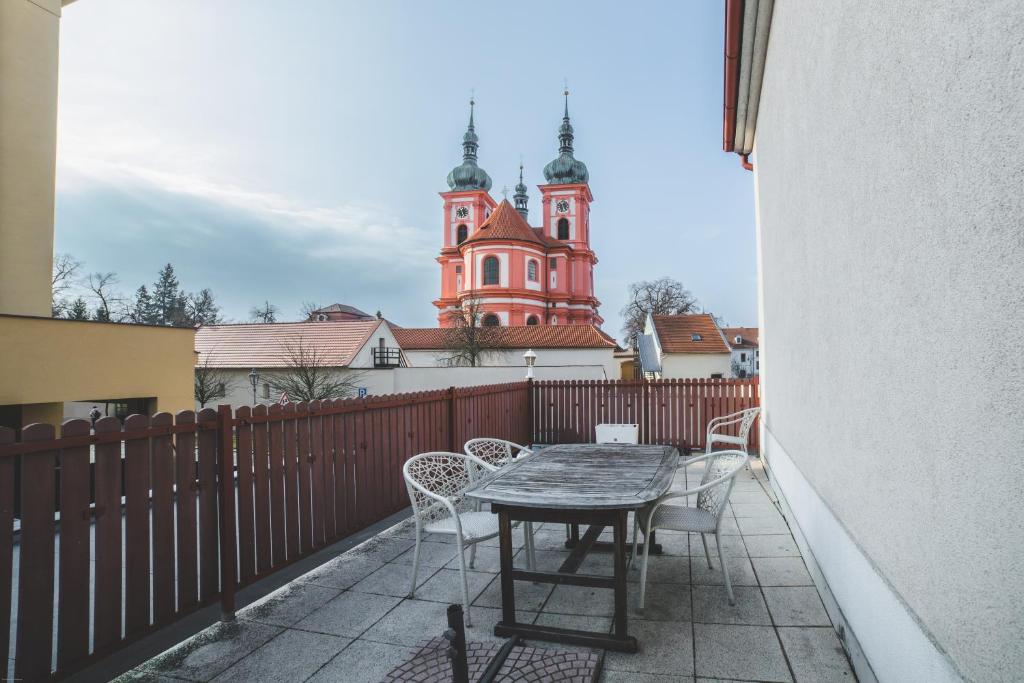 Balkón nebo terasa v ubytování Hotel Bohemia
