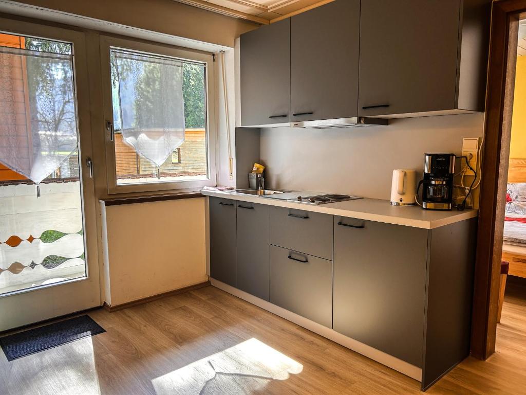 Kuchyň nebo kuchyňský kout v ubytování Apart Solaria - Wohnungen in Au-Schoppernau