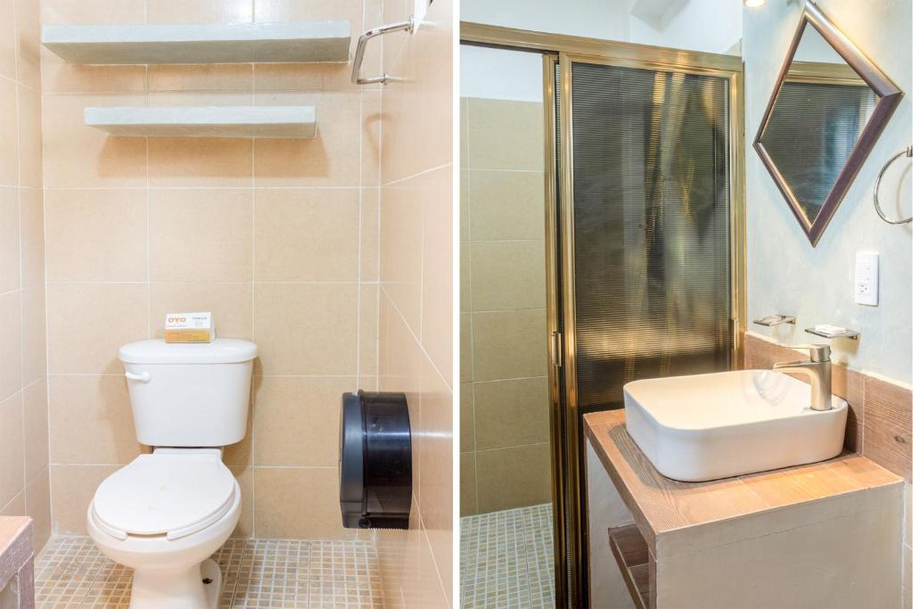 Koupelna v ubytování OYO Hotel Gandag
