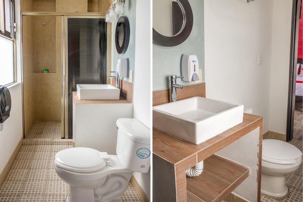 Koupelna v ubytování OYO Hotel Gandag