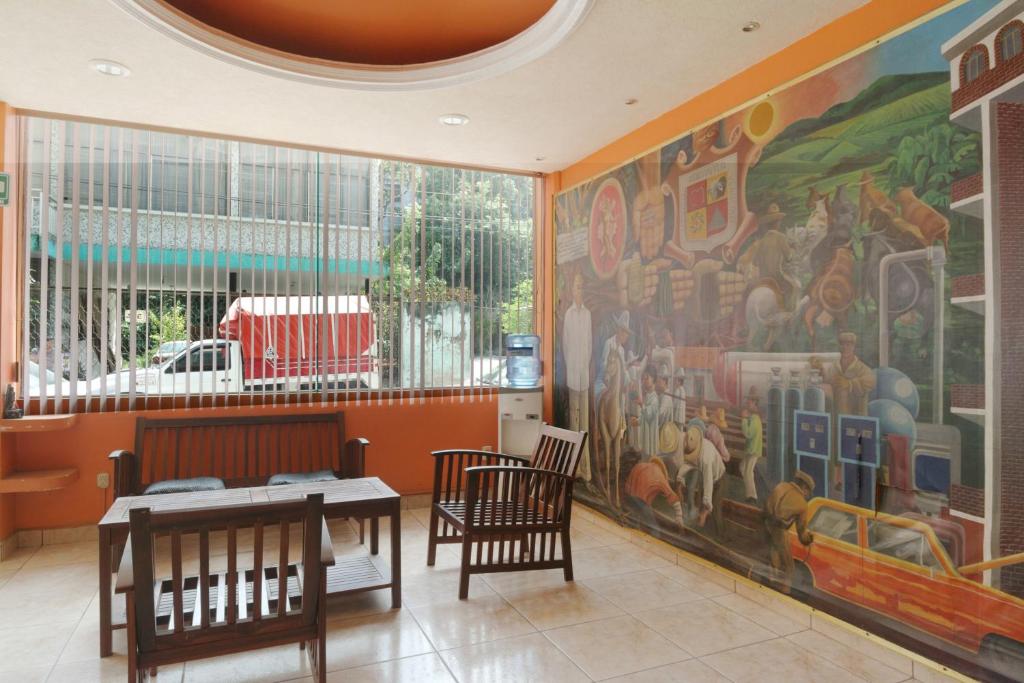 Restaurace v ubytování OYO Hotel Totonacapan, Papantla