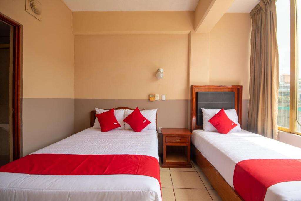 Postel nebo postele na pokoji v ubytování OYO Hotel Totonacapan, Papantla