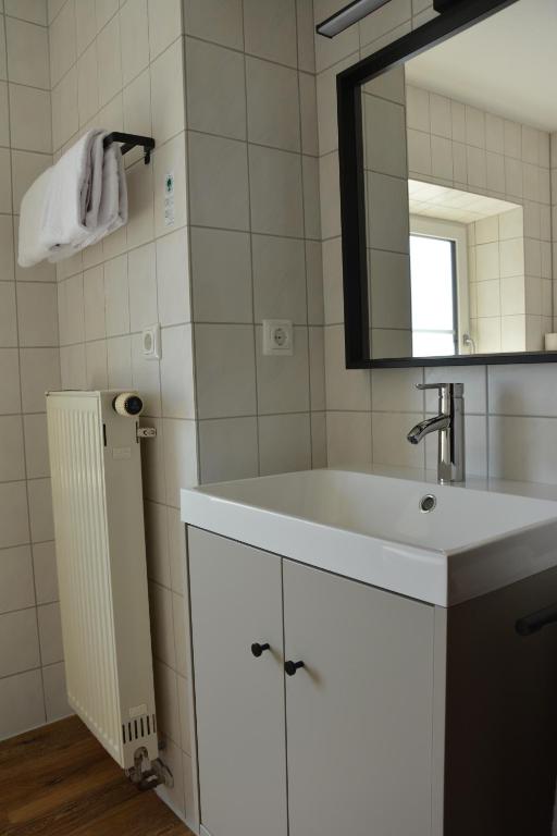 Koupelna v ubytování Hotel Garni Kern
