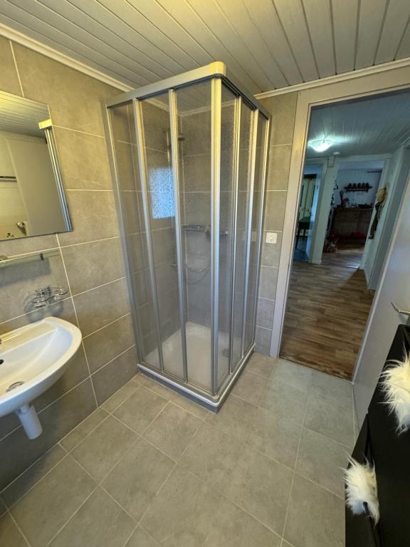 Koupelna v ubytování Nevita